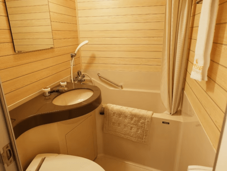 Japanese-style room with indoor bath and toilet