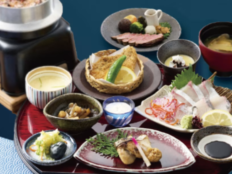 シマアジ刺身＆牛ステーキ