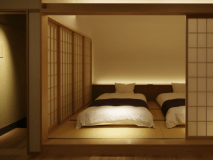 海天一色の間(オーシャンビュー)：和洋室10畳✖貸切露天風呂【さざ波 -sazanami-】