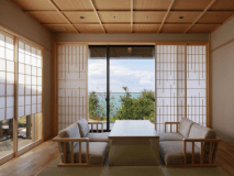 離れ客室 半露天(オーシャンビュー)：【季音庵 -kinean-（月乃音、星乃音、機乃音、帆乃音)】