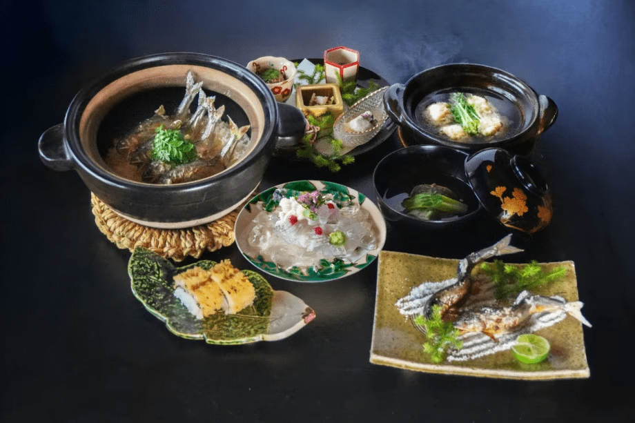 【日帰りランチ】カウンター割烹 露庵温味｜初夏の鱧と鮎のコース｜5月15日～7月15日