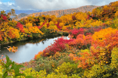 層雲峡の紅葉は日本一早くて美しい！