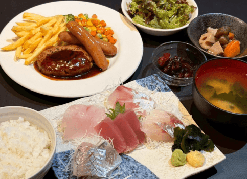 地魚お刺身＆ハンバーグ定食の夕食付プラン（夕食付）