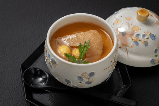 雪つばき－ふかひれ茶碗蒸し