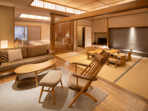 【特別室 栞】最上階 半露天風呂付き和洋室