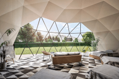 デラックス・ドーム＜Deluxe Dome＞-8ｍドームテント・客室風呂・プライベートサウナ-