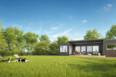 ドッグキャビン＜スタンダード＞-プライベートドッグラン500㎡・ペット同伴OK-