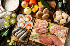 【一晚兩餐】＜標準BBQ套餐＞ 輕鬆享用當地品牌牛！份量十足的BBQ，讓大人小孩都盡情享受的晚餐時光♪