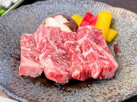 熊本県産味彩牛の鉄板焼き