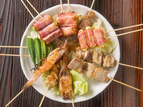 居酒屋　銀座　串盛り合わせ