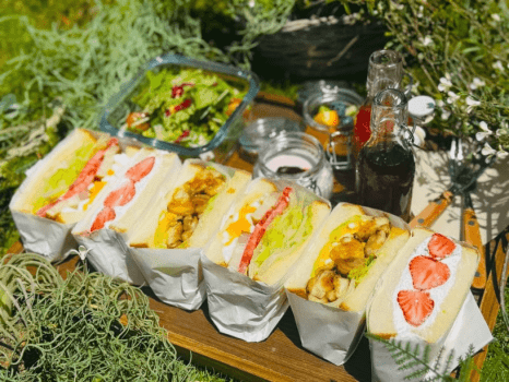 朝食の部屋食サンドウィッチは3種類の中からお選びいただいてます！