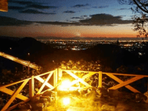Image of night view from outdoor bath