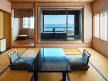 高層轉角日式客房，附露天浴池，青海