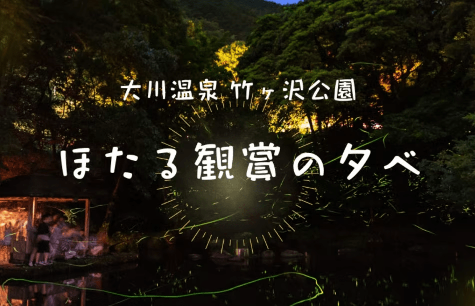 【 水面に揺れる蛍火 】竹ヶ沢公園ほたる鑑賞の夕べ♪無料送迎付プラン