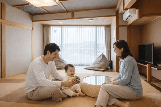 【スタンダードフロア■ファミリー和室■10～15畳／禁煙】お子様専用の備品完備で安心な滞在を。