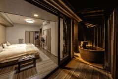 【海眺望ハイフロア■温泉露天風呂付■セミダブルツイン／禁煙】プライベートバスと高層階からの絶景を満喫