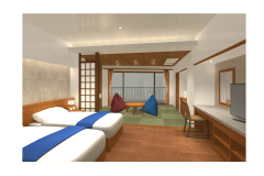 【スタンダードフロア■和洋室■6畳＋ツイン／禁煙】幅広い世代に人気の和洋室！ファミリーにもおすすめ。