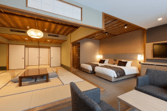 [Dinner and Breakfast included] Deluxe  twin rooms with Tatami Room