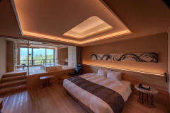 海側ジュニアスイートダブル半露天風呂付【明燈】