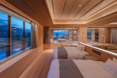 海側ロイヤルスイートツイン半露天風呂・サウナ付【仙山】