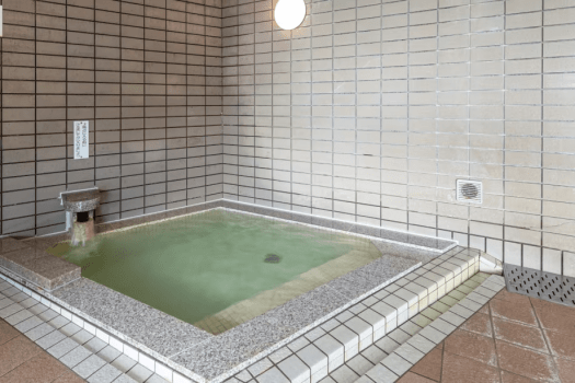 【水風呂】源泉をいかして、そのまま水風呂として使用する冷鉱泉の浴槽もご用意しています。