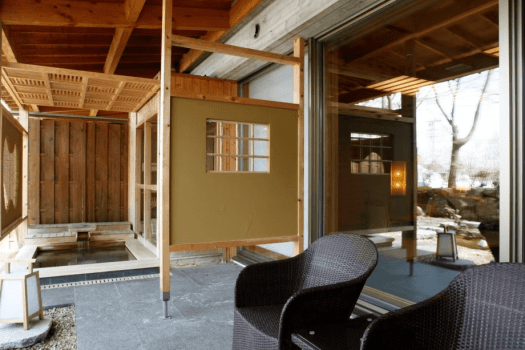 [Special room with garden open-air bath, 80 square meters / "Asahi"] A garden open-air bath with a refreshing breeze.