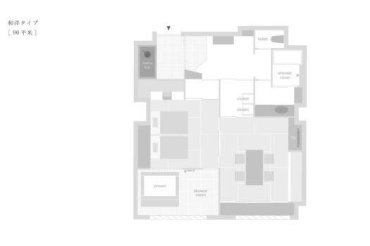 [90 square meters Japanese-Western style with panoramic bath] Floor plan
