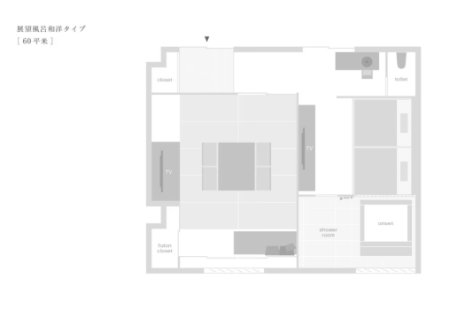 [Japanese-Western style with panoramic bath, 60 square meters] Floor plan