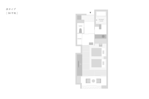 [Western-style 56 square meters] Floor plan
