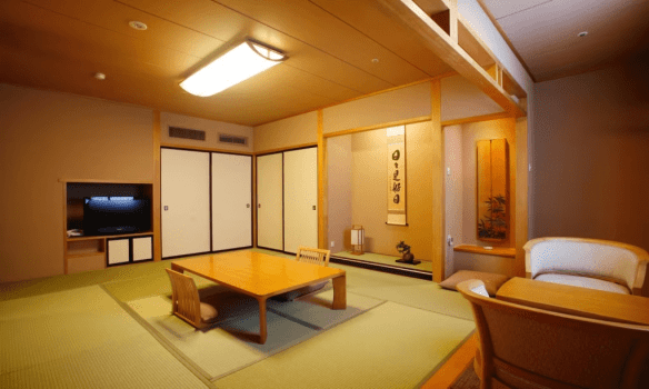 [Example of a Japanese-Western room with a panoramic bath (90 square meters)] Total of 3 rooms / Can accommodate up to 6 people