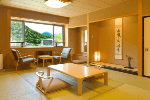 [Example of a Japanese-Western room with a panoramic bath (75 square meters)] Total of 12 rooms / Can accommodate up to 6 people