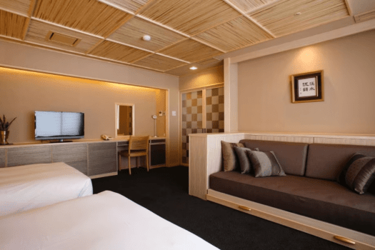 [Example of a Western-style room with a panoramic bath (60 square meters)] Total of 2 rooms / Can accommodate up to 3 people