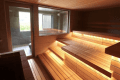 [Private sauna "Suizan Netsuba" (fee required)] The sauna room at Suizan Netsuba is 12 square meters. Including the rest area and changing room, it is 29 square meters.