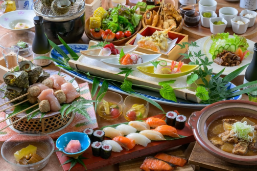 【夕食ビュッフェ】料理長こだわりの本格ビュッフェ。和洋中と多彩なメニューがずらり 【夕食ビュッフェ】料理長こだわりの本格ビュッフェ。和洋中と多彩なメニューがずらり