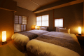 【GENJI香】露天風呂付スイート和洋室　茶室風のベッドルームです。