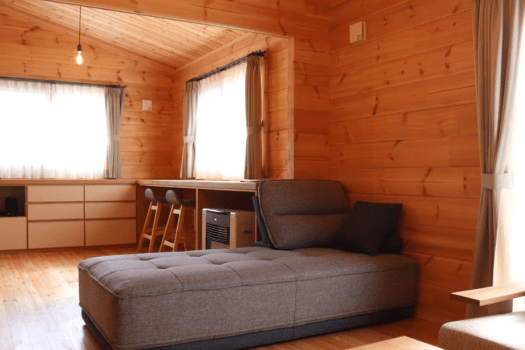 [Cottage with hot spring] If there are three guests, one person will use this sofa bed.