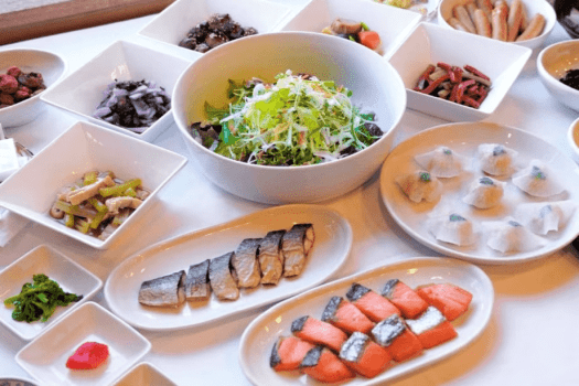 和朝食バイキング（一例）