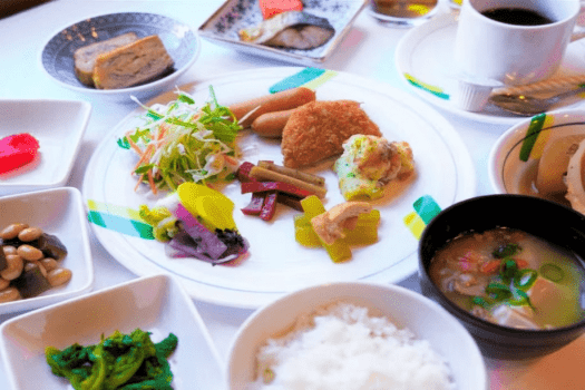 和朝食バイキング（一例）