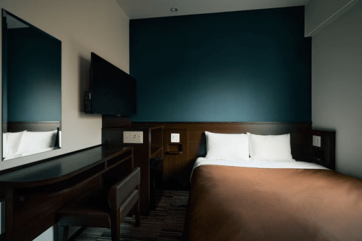 【全室禁煙】ダブルルーム ベッド幅140㎝&times;1台 12平米