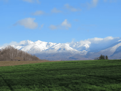 十勝連峰冬景色