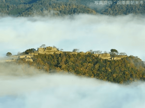 立雲峡から撮影した雲海の写真です。写真提供：兵庫県朝来市（朝来市役所）