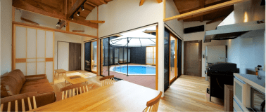 【屋根付き半屋内温水プール・温泉完備】1棟貸切プライベートヴィラ