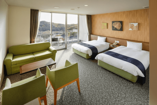 【インランド・シー・リゾート フェスパ】31m&sup2;ツイン＋バルコニー付きスタンダード｜使いやすい間取りで観光拠点に最適