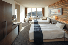 【インランド・シー・リゾート フェスパ】ジャグジー露天風呂付きジュニアスイート｜二人時間を愉しむ、海景プライベートスパ