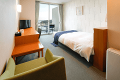 【インランド・シー・リゾート フェスパ】セミダブル＋バルコニー付きスタンダード｜身軽にチェックイン、夕景をバルコニーで