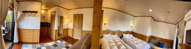 セミダブルツインのパノラマ写真です。