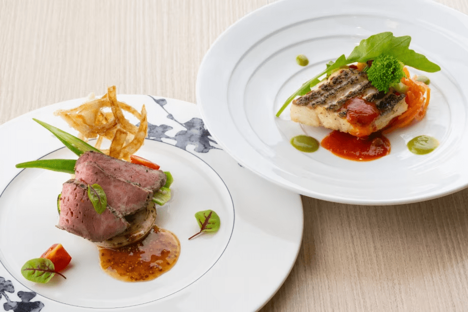 【プレミアムブッフェ】食事は隣の茶玻瑠本館で！伊予牛＆愛媛県産真鯛メイン料理付き♪