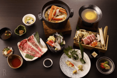 ＜ワンランク上の創作和食コース◆冬の宝石＞赤城牛の焼きしゃぶ、蟹の土鍋飯　冬の味覚に舌鼓（一泊二食）