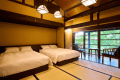 半露天・愛犬専用風呂付【離れ特別和室】ツインベッド45平米