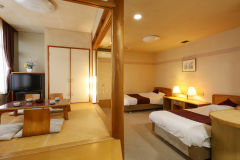 ■客室■エアウィーヴマットレスを使用した広々快適な和洋室